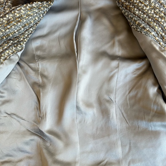 PEGGY JENNINGS vintage 2PC tweed suit with fur cuffs/collar, size 2. Never worn - Picture 7 of 11